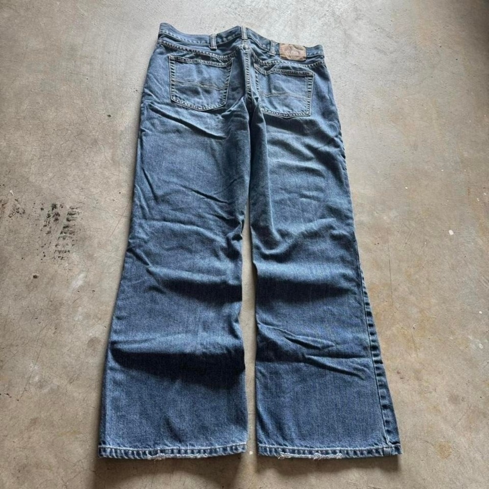 Baggy Mossimo Bootcut Denim Jeans Surf Summer Vintage Y2K 90s 36x32 - Picture 2 of 6